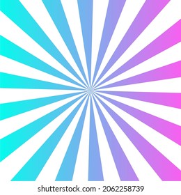 Sunburst Pattern. Gradient background. Blue-purple explosion background illustration