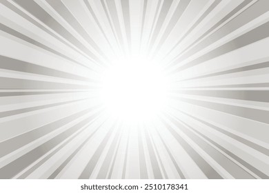 Sunburst Pattern. Gray sunburst background. Radial sunbeam flare background. Summer Banner Vector illustration