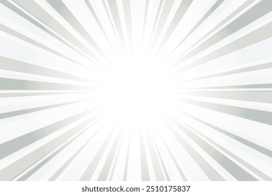 Sunburst Pattern. Pastel gray sunburst background. Radial sunbeam flare background.