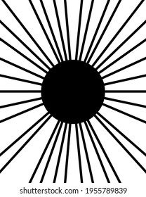 Sunburst Pattern. Radial background. Vector Illustration. 