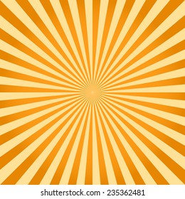 Sunburst pattern, ray background television vintage, yellow retro round lines - vector illustration fully editable, you can change form and color