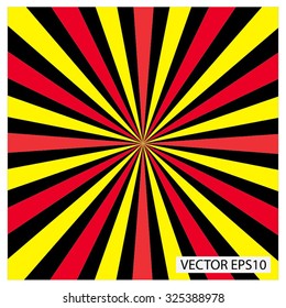 Sunburst Pattern. Stripes in Zoom motion. Vector Illustration