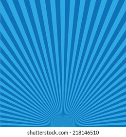 Sunburst pattern. Vector illustration.  Blue rays of light sun