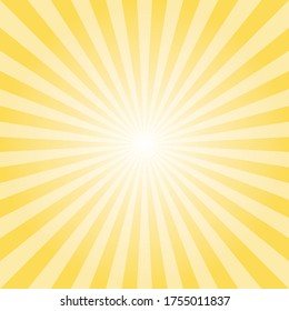 Sunburst Pattern. Yellow sunburst background. mustard color sunbeam backdrop