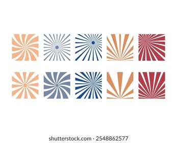 Sunburst Poster Design Element Set
