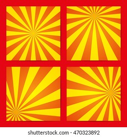 Sunburst Posters. Vector Illustration.
