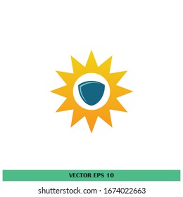 sunburst protection icon design element vector eps 10 