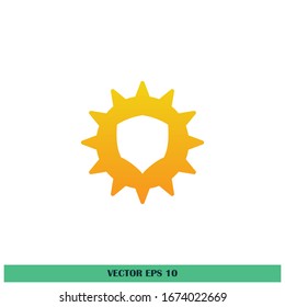 sunburst protection icon design element vector eps 10 