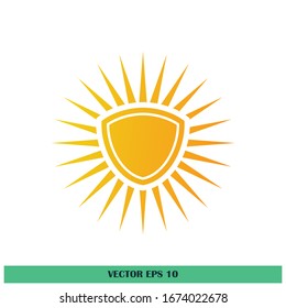 Vektorillustration des Designelements des Sonnenburstschutzes eps10 