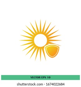 sunburst protection icon design element vector eps 10 