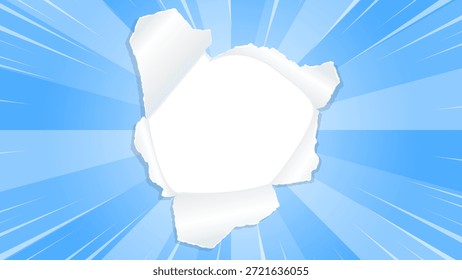 Sunburst und gestanztes Papier Hintergrund, Konzentration Linieneffekt, Rahmen, 16:9 Größe