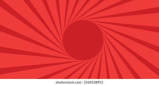 Sunburst radial illustration with vector strip pattern