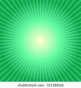 Sunburst Ray Green Background Vector Illustration EPS10