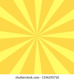 Sunburst  and ray vector background. Yellow stripe background. 