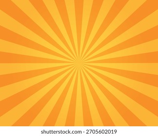 Fundo de raios de explosão solar - Ilustração de vetor de feixe retro amarelo