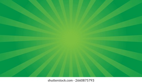 sunburst rays green radial background design template
