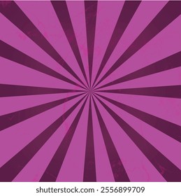 Sunburst rays pink retro background with texture 