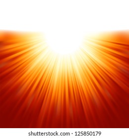 Sunburst rays of sunlight tenplate. EPS 8 vector file included