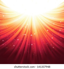 Sunburst rays of sunlight tenplate. EPS 10 vector file included