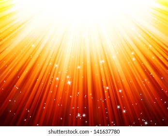 Sunburst rays of sunlight tenplate. EPS 10 vector file included