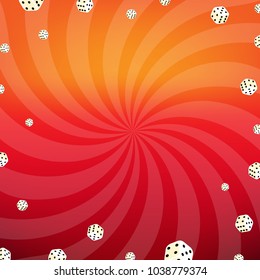Salto De Sol Con Banner Rojo Cinta Con Malla Gradiente, Ilustración Vectorial