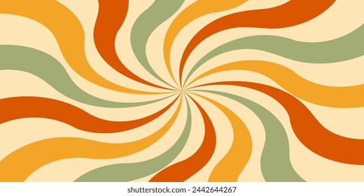 sunburst retro 70s abstract colorful vector background