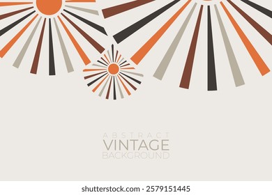 Sunburst retro abstract background, sun retro design background