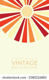 Sunburst retro abstract background, sun retro design background