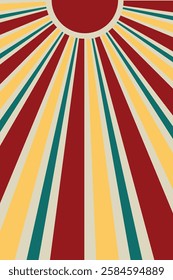 Sunburst retro abstract background, sun retro design background
