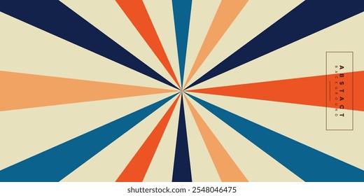 Vector de fondo de Colores retro Sunburst