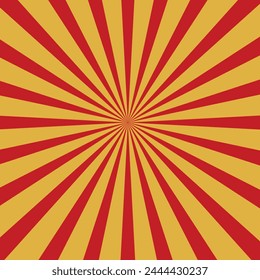 Sunburst retro pattern vector background. Vector isolated illustration. Sunburst vintage style. Yellow vector rays.