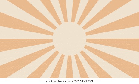 Diseño de fondo de póster retro Sunburst con efecto Grunge y campo para texto. Ilustración vectorial