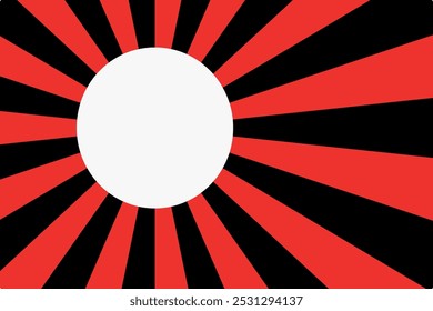 Sunburst retro sun rays white black background