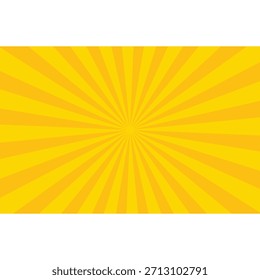 Sunburst Retro Sonnenstrahlen gelbe Hintergrundvorlage, Abstrakte Sommer sonnig, Vintage radiale Textur