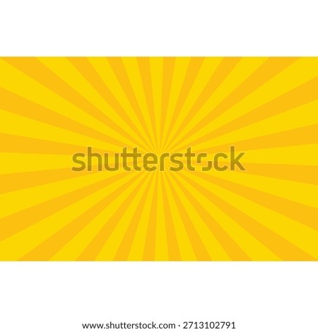 Sunburst retro sun rays yellow background template, Abstract summer sunny, Vintage radial texture
