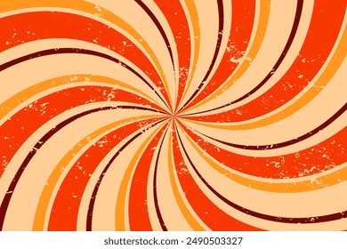 Sunburst retro vibes graphic print groovy background 60s 70s