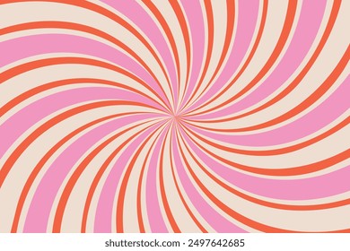 Sunburst retro vibes graphic print groovy background 60s 70s