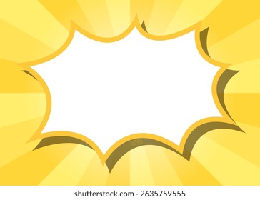 Sunburst, Scream Bubble Frame Background, Comic Style
