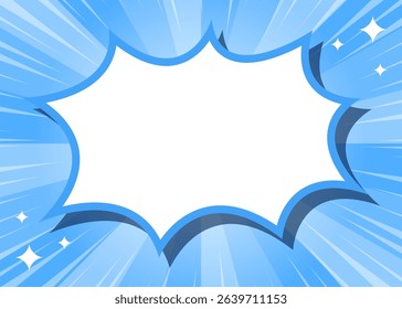 Sunburst, Scream Bubble Frame Background, Concentration Line, Sparkle Effect Decoration, Comic Style