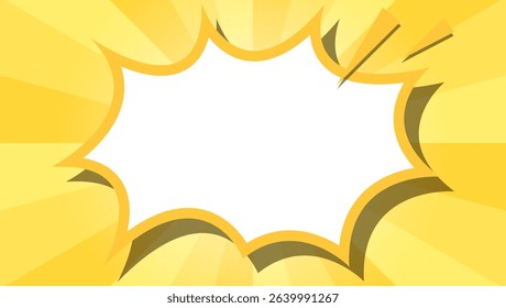 Sunburst, Scream Bubble Frame Background, Comic Style