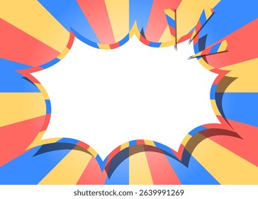 Sunburst, Scream Bubble Frame Background, Comic Style