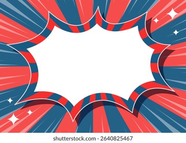 Sunburst, Scream Bubble Frame Background, Concentration Line, Sparkle Effect Decoration, Comic Style, Christmas colors