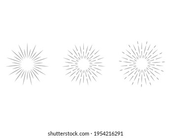 Sunburst set. Big collection sunburst best quality. Web banner.Vector illustration isolated on white background.Eps 10.