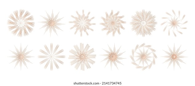 Sunburst set. Big collection sunburst best quality. Web banner. Vector Illustration.