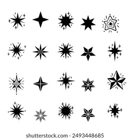 Sunburst set gold style isolated on white background for logo, tag, stamp, t shirt, banner, emblem. Vector Illustration 10 eps
