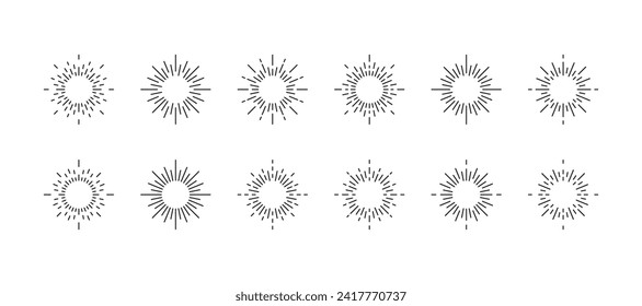 Sunburst set. Sunburst icon collection vector.Retro sunburst design.Big collection sunburst best quality