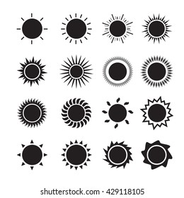 Sunburst sets of a black sun.