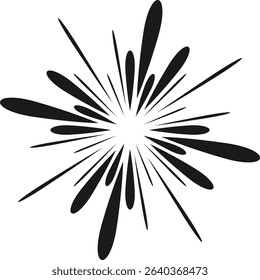sunburst shine ray and sparkle. Circle burst of sun, star. Vector illustration.	
