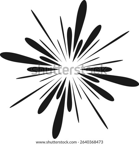 sunburst shine ray and sparkle. Circle burst of sun, star. Vector illustration.	

