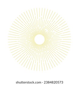 Sonnenbrand scheint. Sun-Element zum Erstellen von Designs. Vektorgrafik.